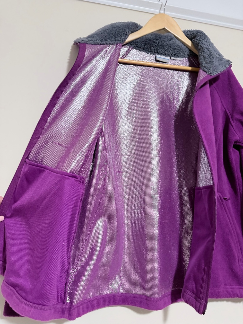 Columbia Purple Full-Zip Teddy Fleece Jacket - Picture 9 of 14